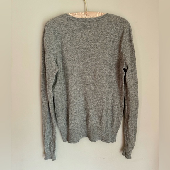 Halogen Grey 100% Cashmere Beaded Sweater - Picture 6 of 6